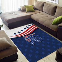 July 4th 1776 American Flag Vintage Personalized Area Rug USA Independence Day