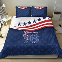 July 4th 1776 American Flag Vintage Personalized Bedding Set USA Independence Day