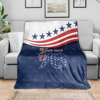 July 4th 1776 American Flag Vintage Personalized Blanket USA Independence Day