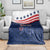July 4th 1776 American Flag Vintage Personalized Blanket USA Independence Day