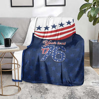 July 4th 1776 American Flag Vintage Personalized Blanket USA Independence Day