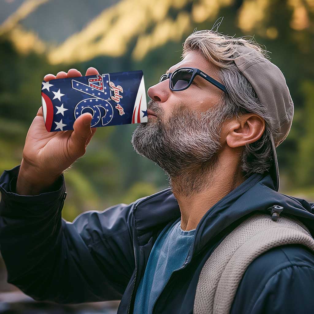 July 4th 1776 American Flag Vintage Personalized 4 in 1 Can Cooler Tumbler USA Independence Day