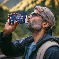 July 4th 1776 American Flag Vintage Personalized 4 in 1 Can Cooler Tumbler USA Independence Day