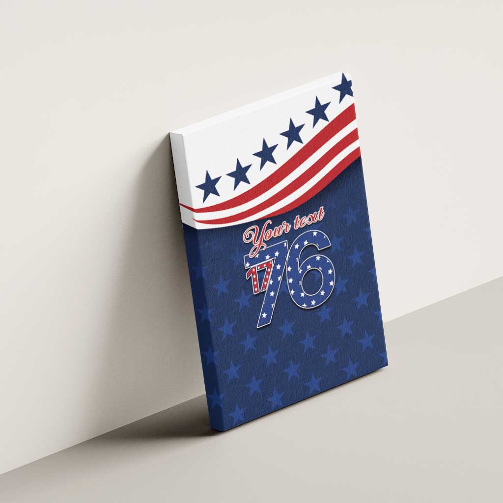 July 4th 1776 American Flag Vintage Personalized Canvas Wall Art USA Independence Day