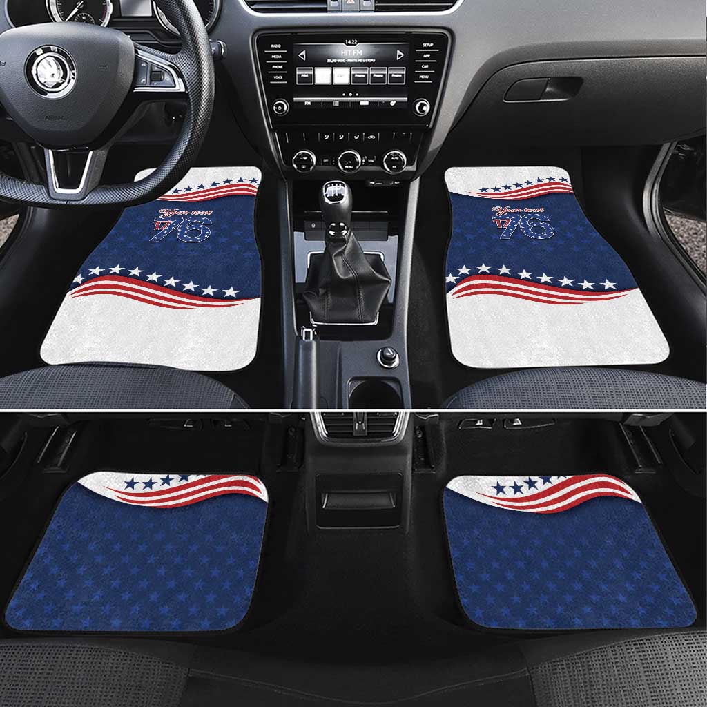 July 4th 1776 American Flag Vintage Personalized Car Mats USA Independence Day