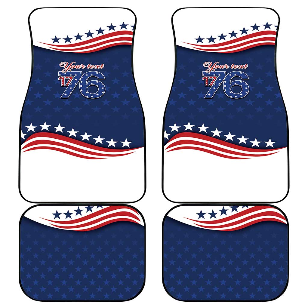 July 4th 1776 American Flag Vintage Personalized Car Mats USA Independence Day