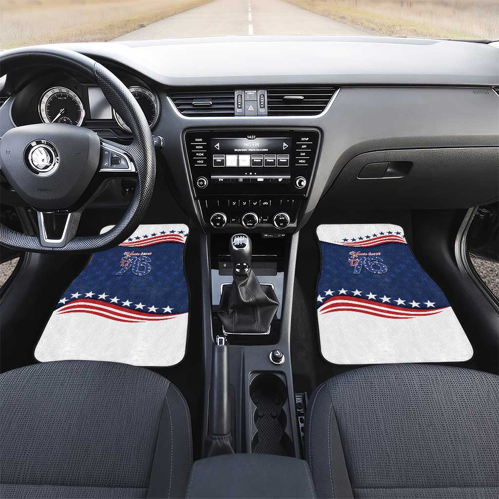 July 4th 1776 American Flag Vintage Personalized Car Mats USA Independence Day