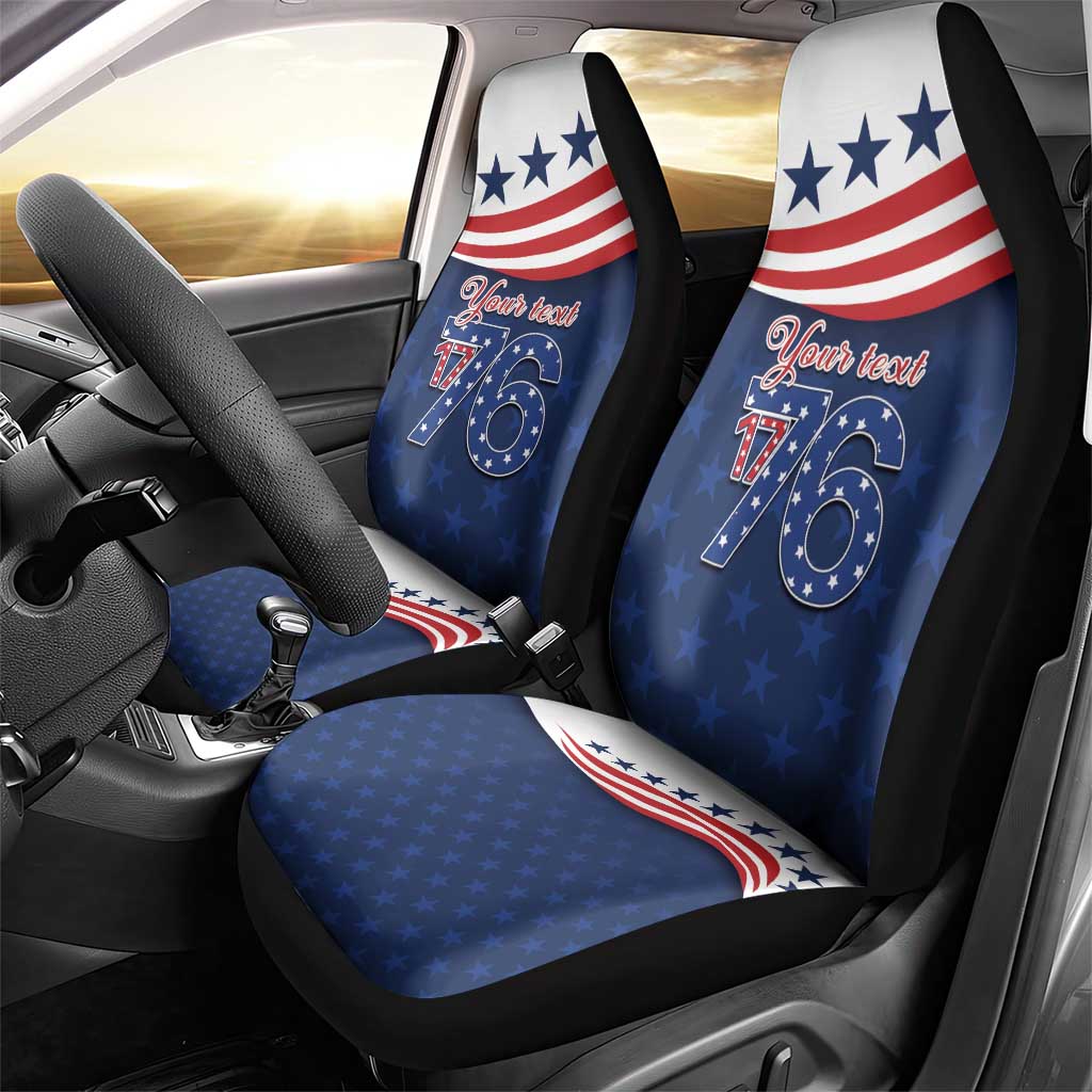 July 4th 1776 American Flag Vintage Personalized Car Seat Cover USA Independence Day