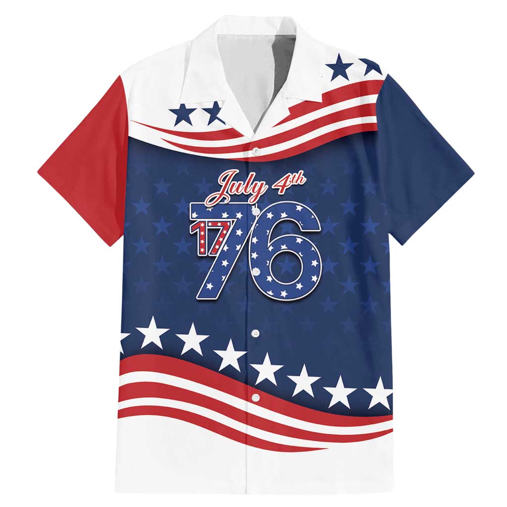 July 4th 1776 American Flag Vintage Personalized Family Matching Mermaid Dress and Hawaiian Shirt USA Independence Day