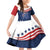 July 4th 1776 American Flag Vintage Personalized Family Matching Off Shoulder Short Dress and Hawaiian Shirt USA Independence Day