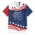 July 4th 1776 American Flag Vintage Personalized Family Matching Off Shoulder Short Dress and Hawaiian Shirt USA Independence Day