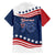 July 4th 1776 American Flag Vintage Personalized Family Matching Off Shoulder Short Dress and Hawaiian Shirt USA Independence Day