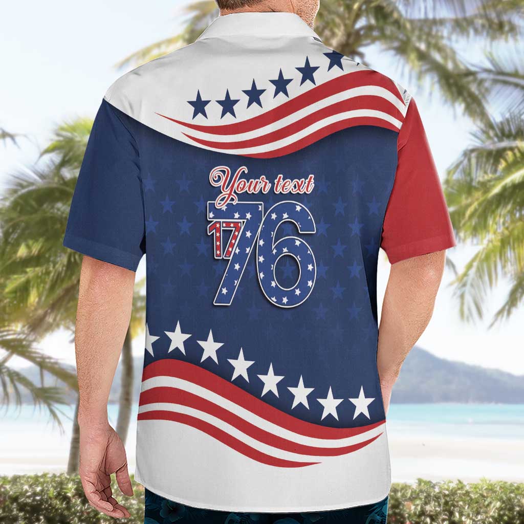 July 4th 1776 American Flag Vintage Personalized Hawaiian Shirt USA Independence Day