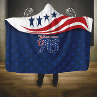 July 4th 1776 American Flag Vintage Personalized Hooded Blanket USA Independence Day
