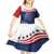 July 4th 1776 American Flag Vintage Personalized Kid Short Sleeve Dress USA Independence Day