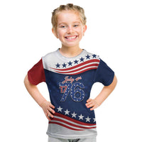July 4th 1776 American Flag Vintage Personalized Kid T Shirt USA Independence Day