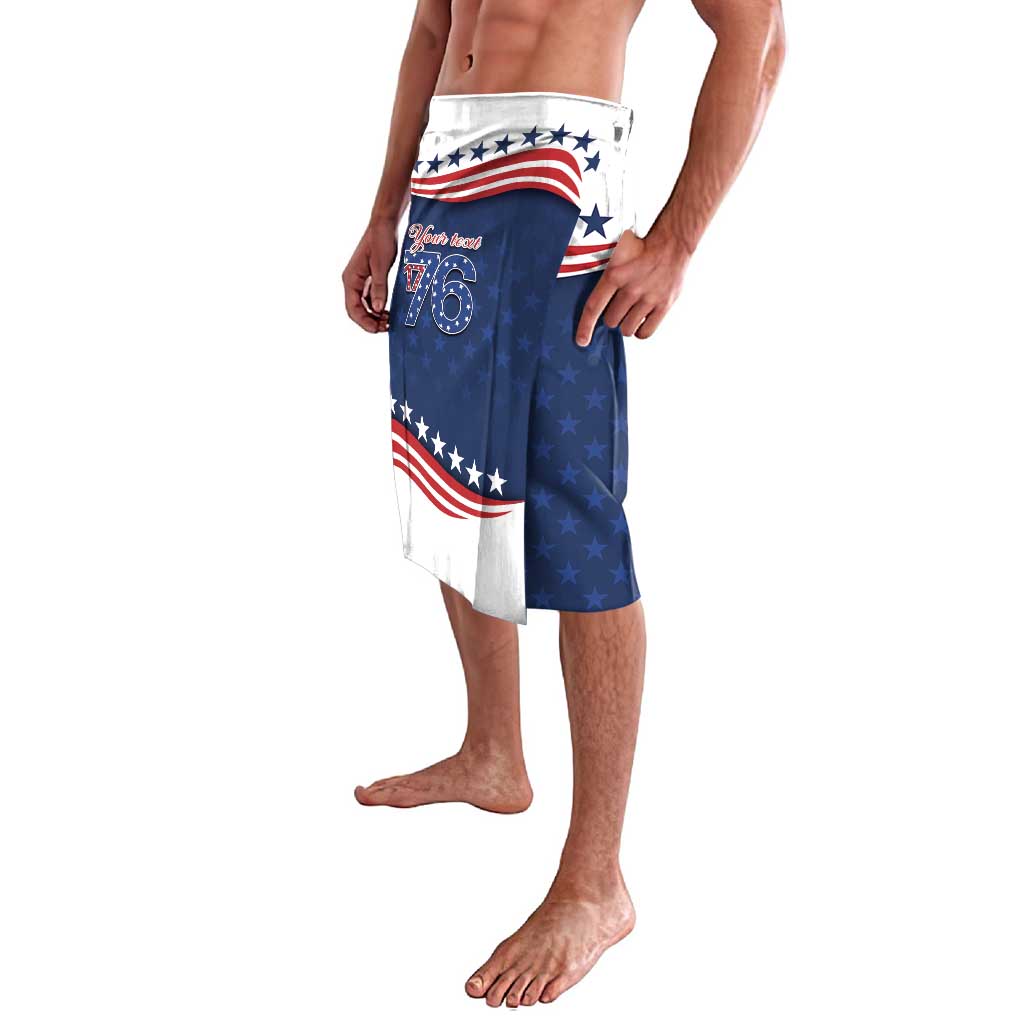 July 4th 1776 American Flag Vintage Personalized Lavalava USA Independence Day