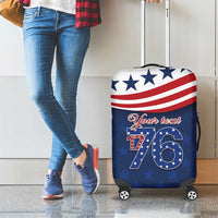 July 4th 1776 American Flag Vintage Personalized Luggage Cover USA Independence Day