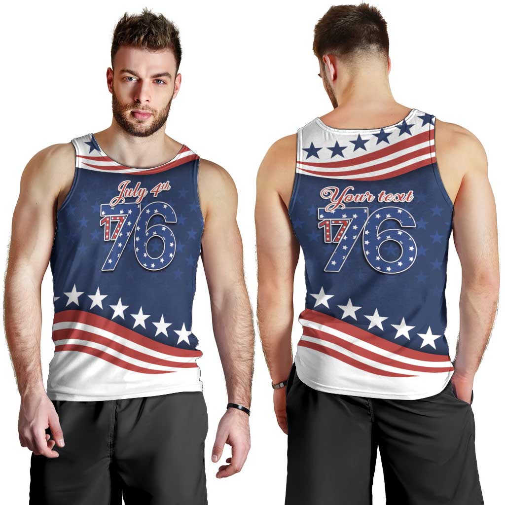 July 4th 1776 American Flag Vintage Personalized Men Tank Top USA Independence Day