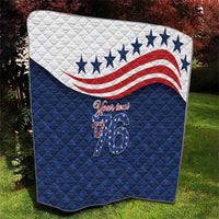 July 4th 1776 American Flag Vintage Personalized Quilt USA Independence Day