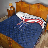 July 4th 1776 American Flag Vintage Personalized Quilt USA Independence Day