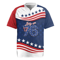 July 4th 1776 American Flag Vintage Personalized Rugby Jersey USA Independence Day