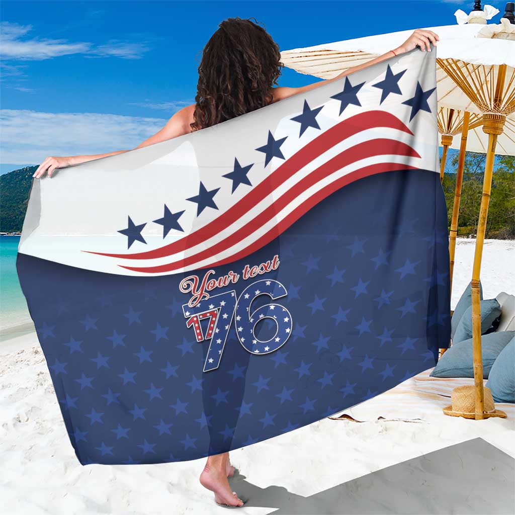 July 4th 1776 American Flag Vintage Personalized Sarong USA Independence Day