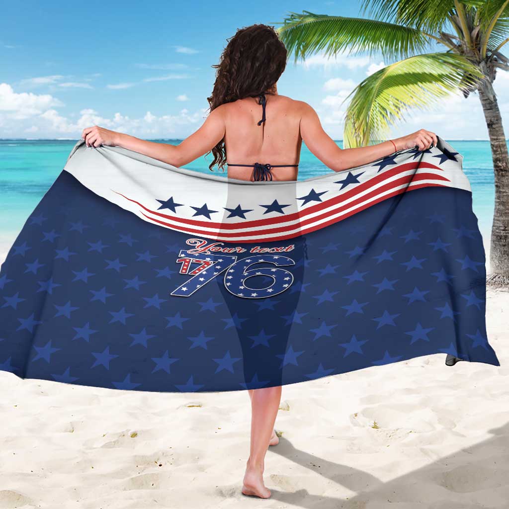 July 4th 1776 American Flag Vintage Personalized Sarong USA Independence Day