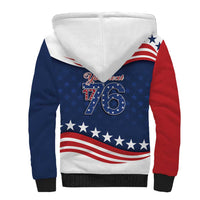July 4th 1776 American Flag Vintage Personalized Sherpa Hoodie USA Independence Day