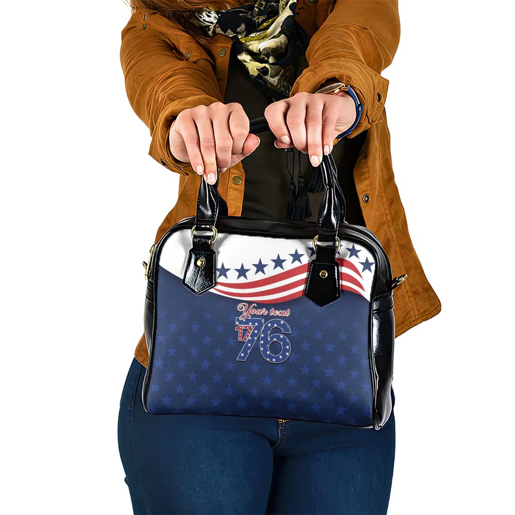 July 4th 1776 American Flag Vintage Personalized Shoulder Handbag USA Independence Day