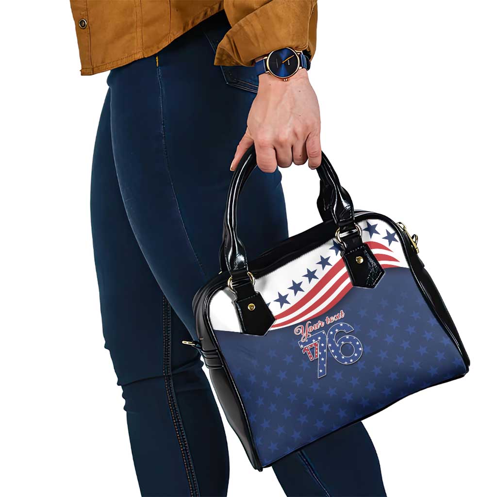 July 4th 1776 American Flag Vintage Personalized Shoulder Handbag USA Independence Day