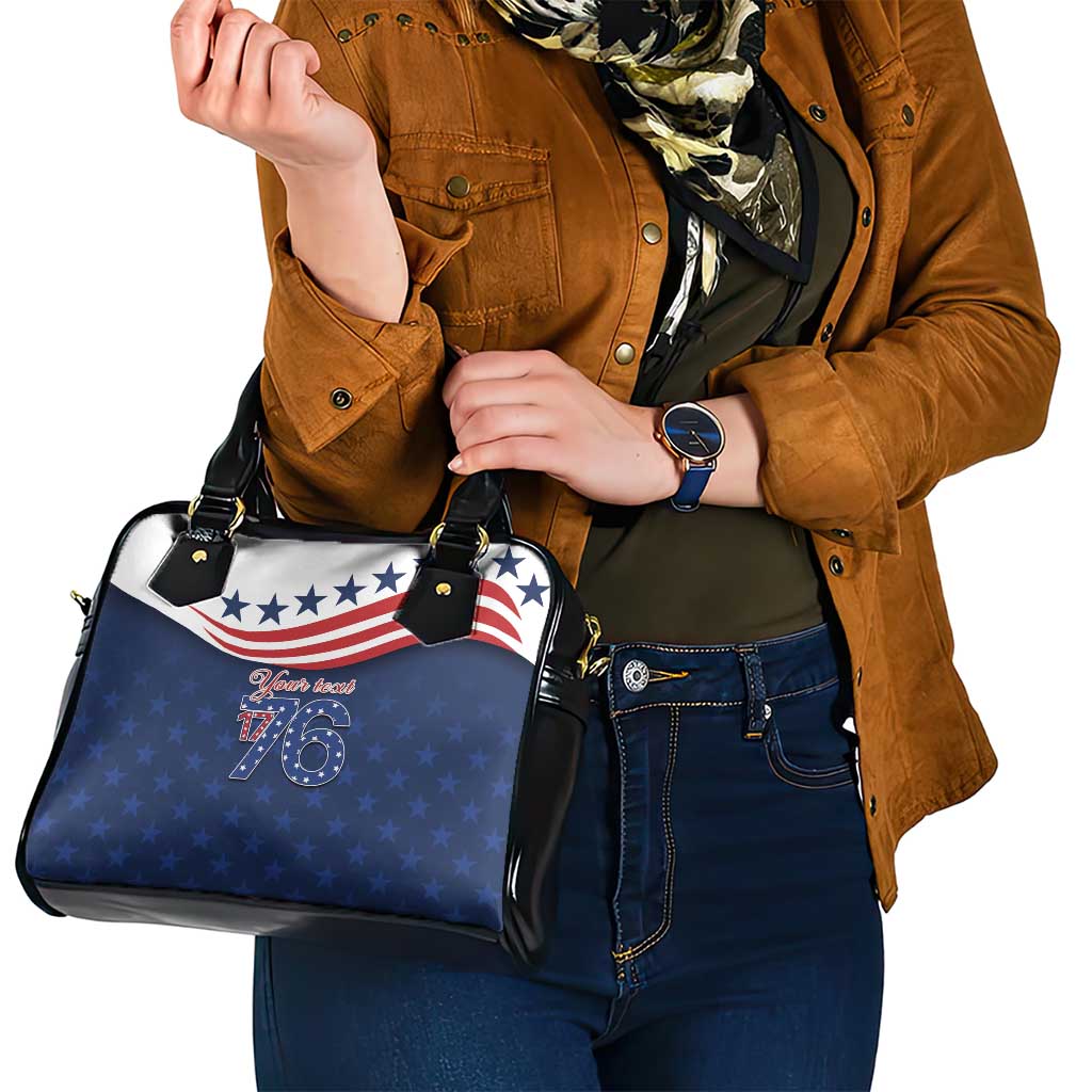 July 4th 1776 American Flag Vintage Personalized Shoulder Handbag USA Independence Day