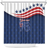 July 4th 1776 American Flag Vintage Personalized Shower Curtain USA Independence Day