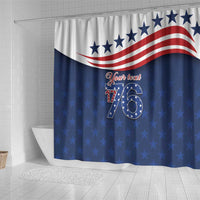 July 4th 1776 American Flag Vintage Personalized Shower Curtain USA Independence Day