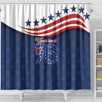 July 4th 1776 American Flag Vintage Personalized Shower Curtain USA Independence Day