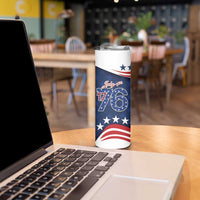 July 4th 1776 American Flag Vintage Personalized Skinny Tumbler USA Independence Day