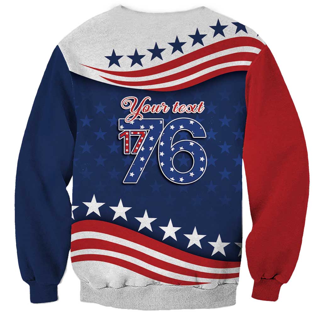 July 4th 1776 American Flag Vintage Personalized Sweatshirt USA Independence Day