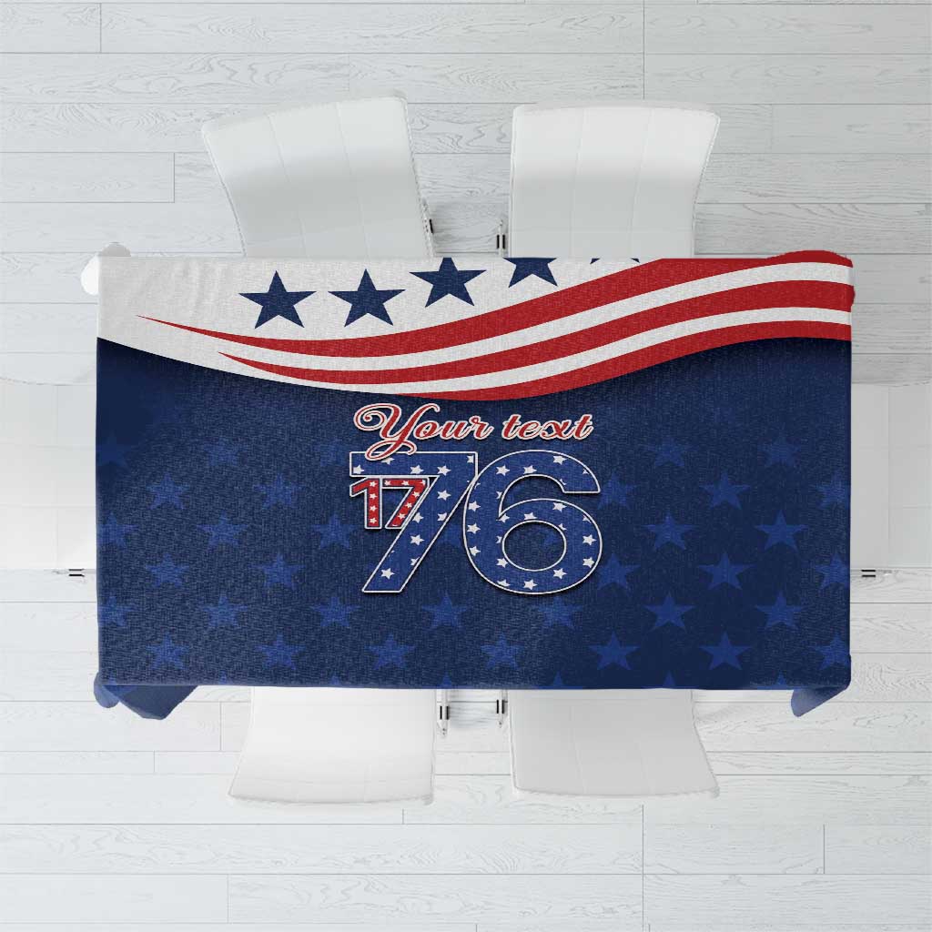 July 4th 1776 American Flag Vintage Personalized Tablecloth USA Independence Day