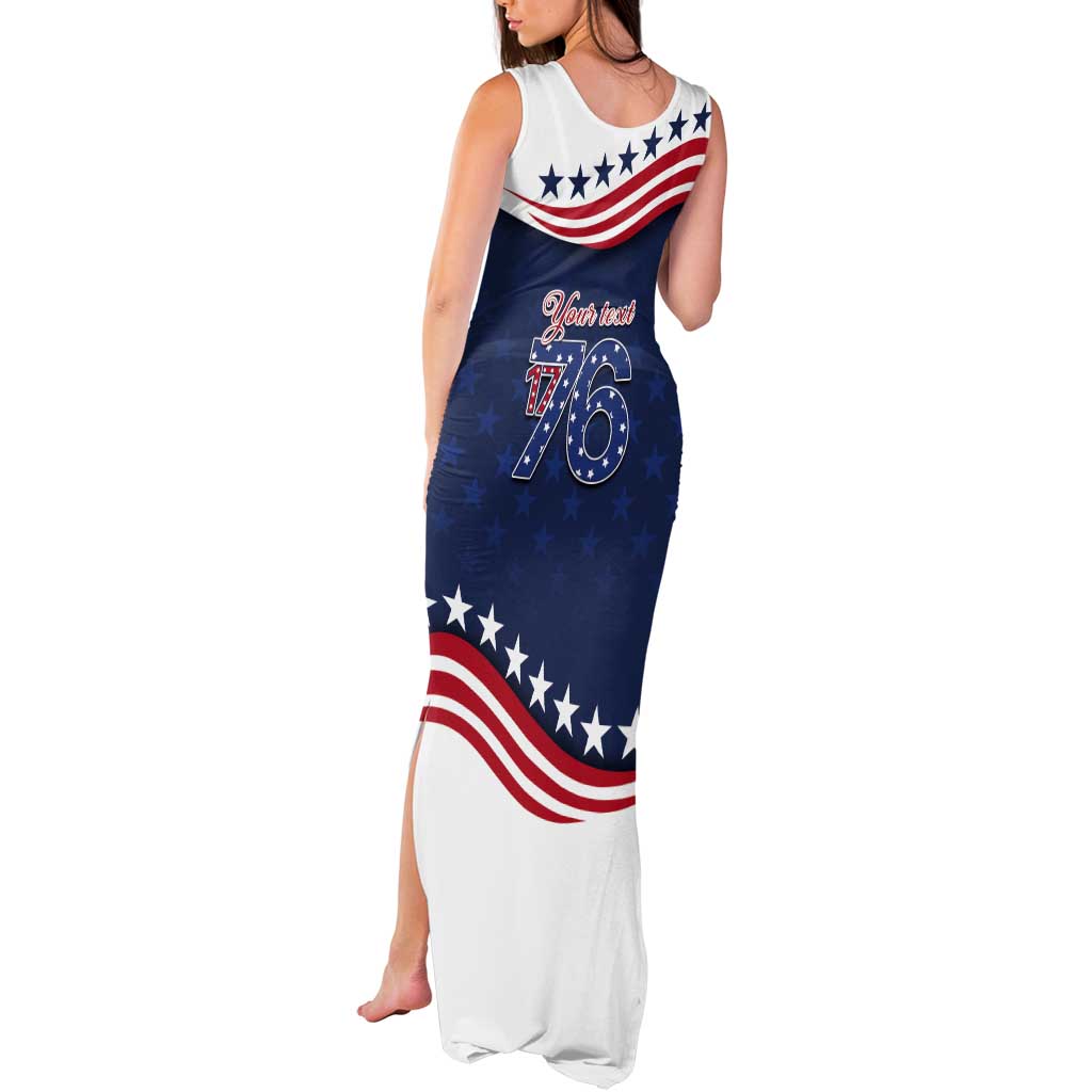 July 4th 1776 American Flag Vintage Personalized Tank Maxi Dress USA Independence Day