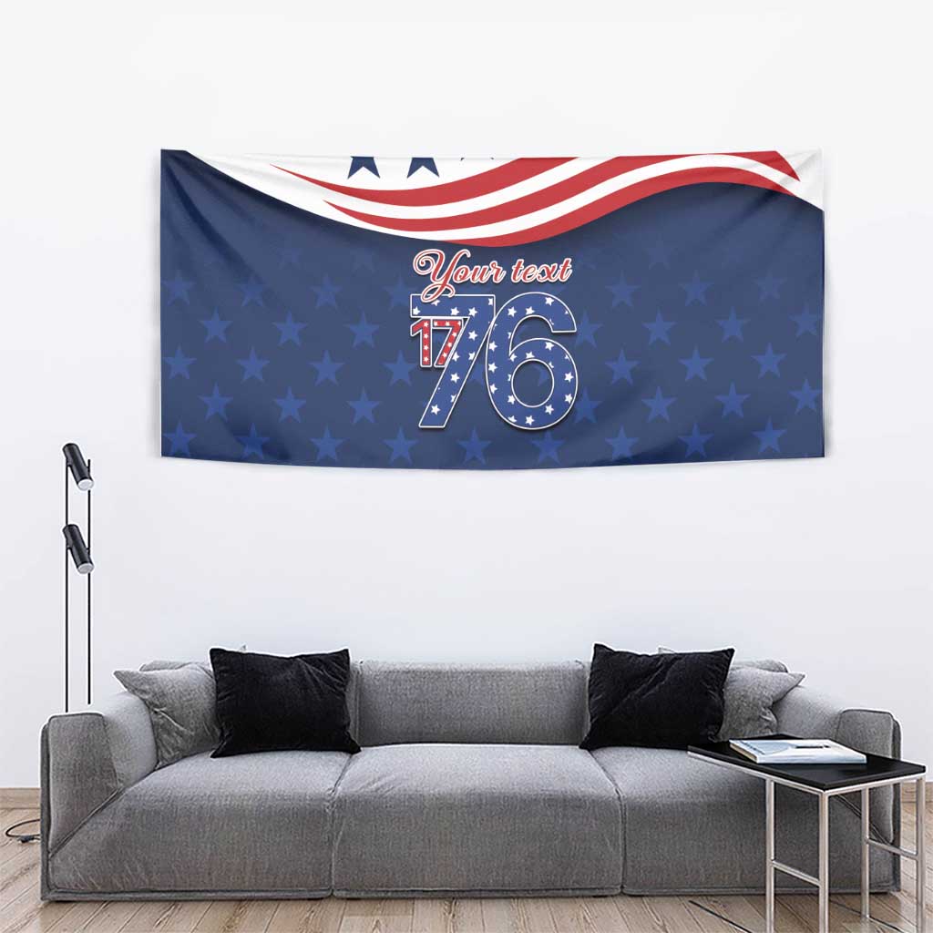 July 4th 1776 American Flag Vintage Personalized Tapestry USA Independence Day