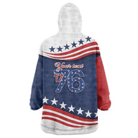 July 4th 1776 American Flag Vintage Personalized Wearable Blanket Hoodie USA Independence Day