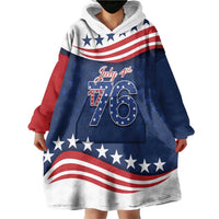 July 4th 1776 American Flag Vintage Personalized Wearable Blanket Hoodie USA Independence Day