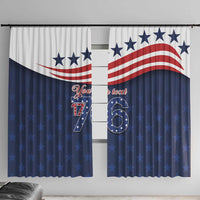 July 4th 1776 American Flag Vintage Personalized Window Curtain USA Independence Day