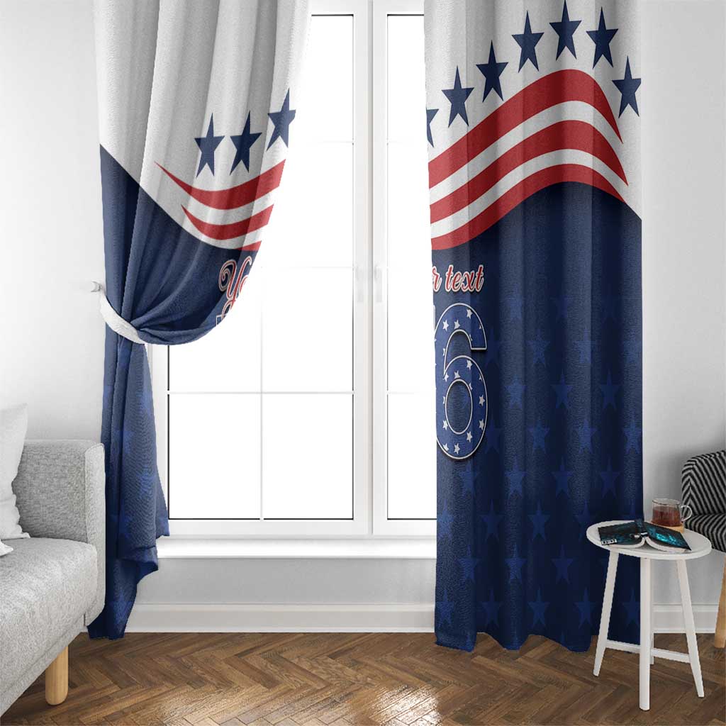 July 4th 1776 American Flag Vintage Personalized Window Curtain USA Independence Day
