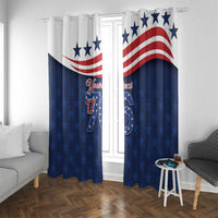 July 4th 1776 American Flag Vintage Personalized Window Curtain USA Independence Day