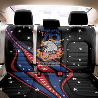 Personalized America History Began 4th of July Back Car Seat Cover Fire Bald Eagle US Flag