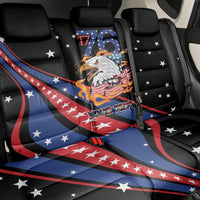 Personalized America History Began 4th of July Back Car Seat Cover Fire Bald Eagle US Flag