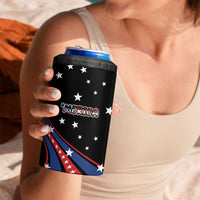 Personalized America History Began 4th of July 4 in 1 Can Cooler Tumbler Fire Bald Eagle US Flag