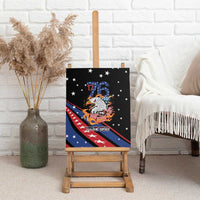 Personalized America History Began 4th of July Canvas Wall Art Fire Bald Eagle US Flag