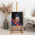 Personalized America History Began 4th of July Canvas Wall Art Fire Bald Eagle US Flag